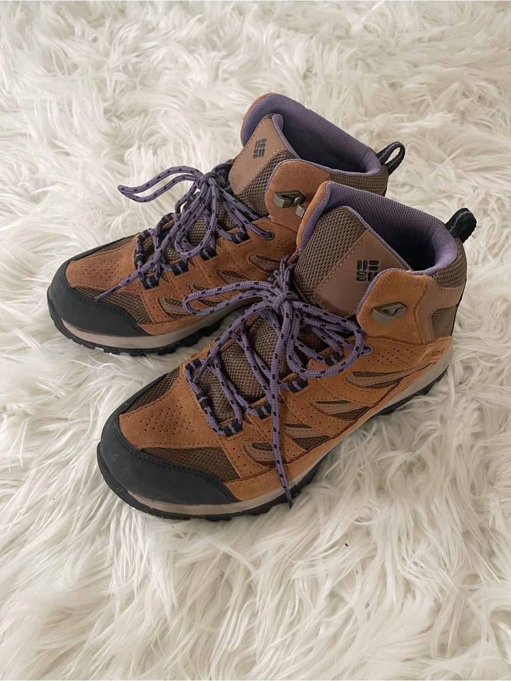 Columbia Waterproof Brown and Purple Hiking Boots